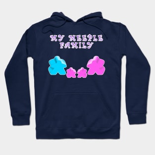 Meeple family 1 man 1 woman 2 girl Hoodie